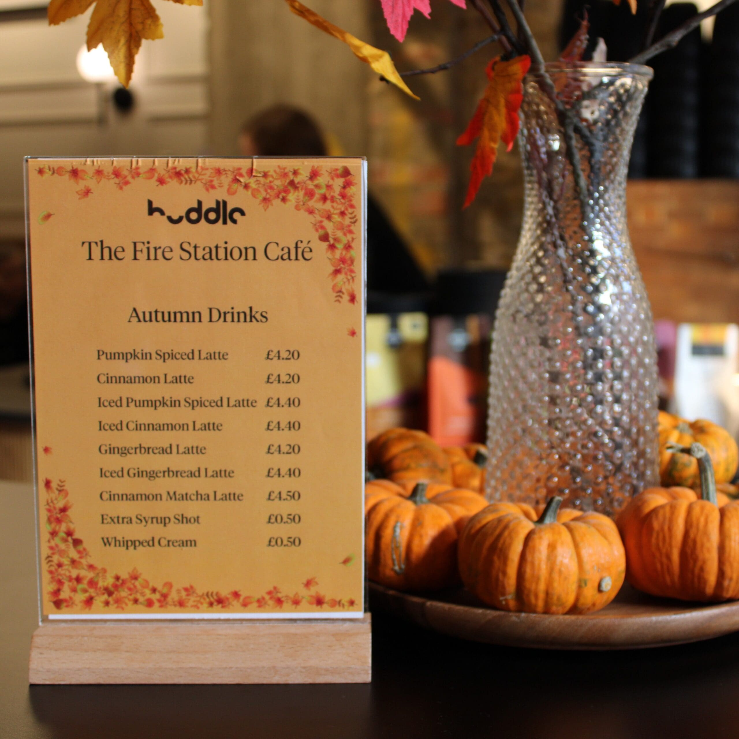 The Fire Station Cafe Autumn Menu