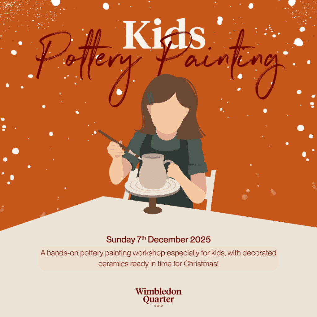 Kids Pottery Painting at Christmas at the Quarter